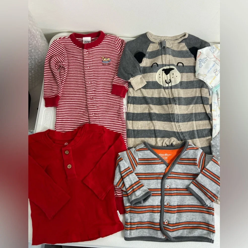 NWOT EUC BUNDLE Gerber Carter’s baby boy’s‎ jumper onesie pants 3-6 months set